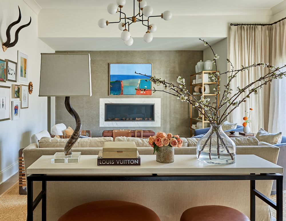 living room console table interior design